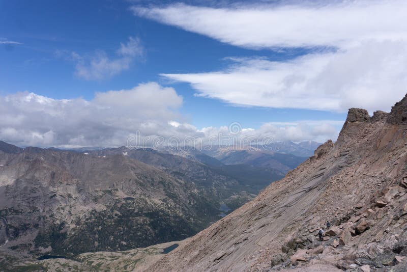 Climbing high in Rocky Mountain National Park stock images Climbing high in Rocky Mountain National Park stock images