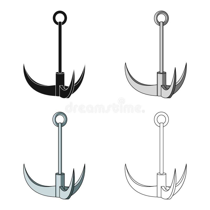 Climbing Hook.Mountaineering Single Icon in Cartoon Style Vector