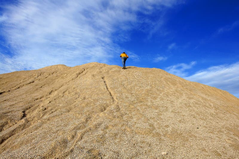 Climbing man stock photos