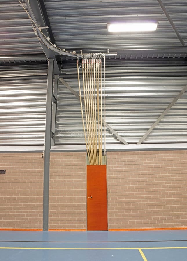 Climbing Ropes in a School Gym Stock Photo Image of school, grasping 203665148