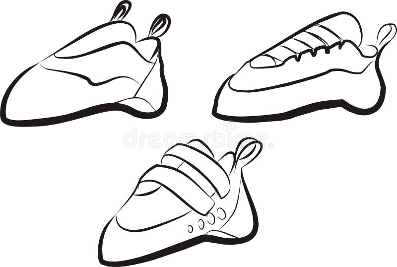 Climbing shoes stock vector. Illustration of friction 16918385