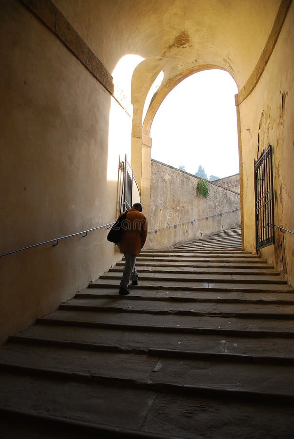 Climbing steps Boboli Gardens