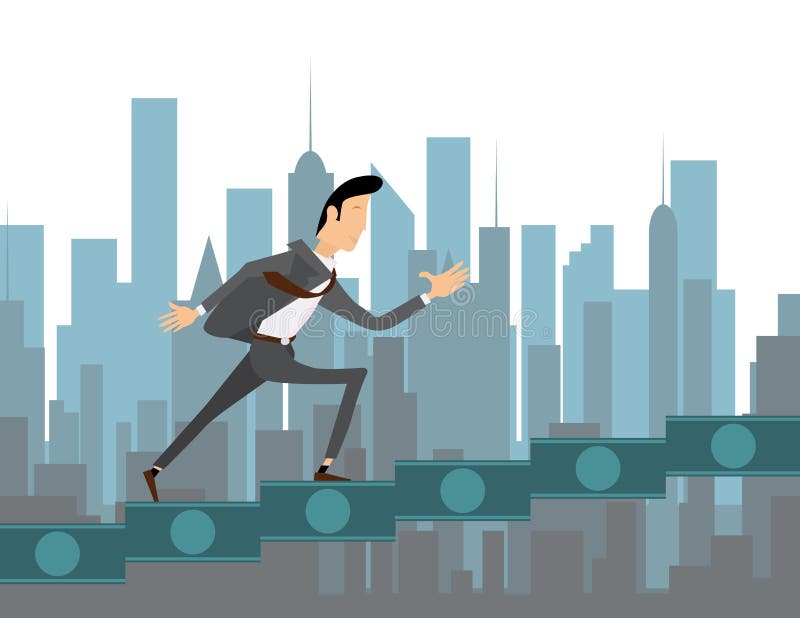 Climbing to success illustration stock illustration Climbing to success illustration stock illustration