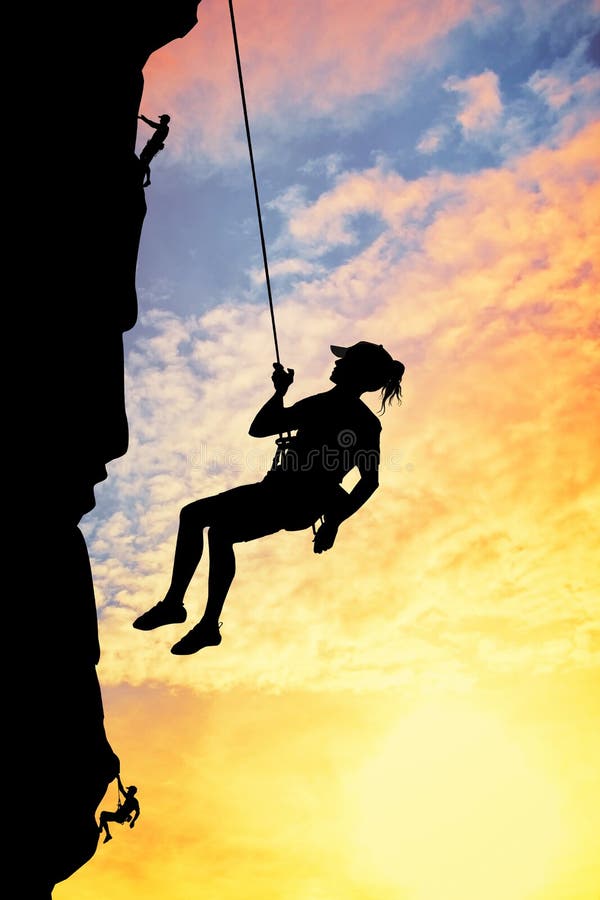 Climbing vertical wall stock illustration. Illustration of climber