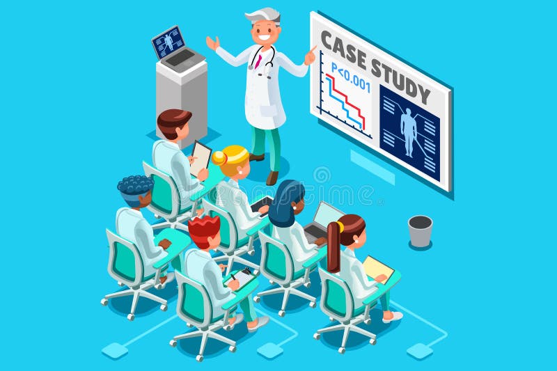 Clinic Medical Research Isometric People Vector royalty free illustration Clinic Medical Research Isometric People Vector royalty free illustration