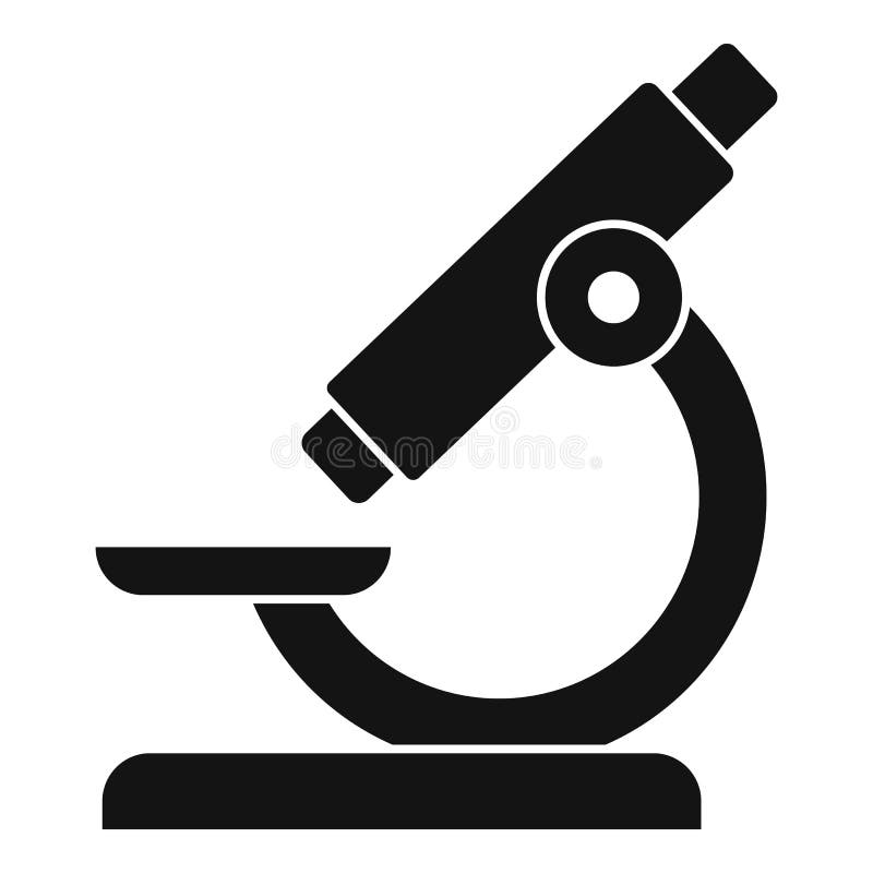 Clinic microscope icon, simple style