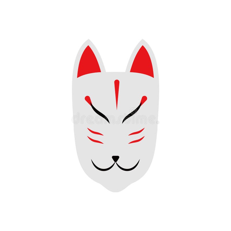 Clip art of fox mask stock vector. Illustration of japanese 224095674