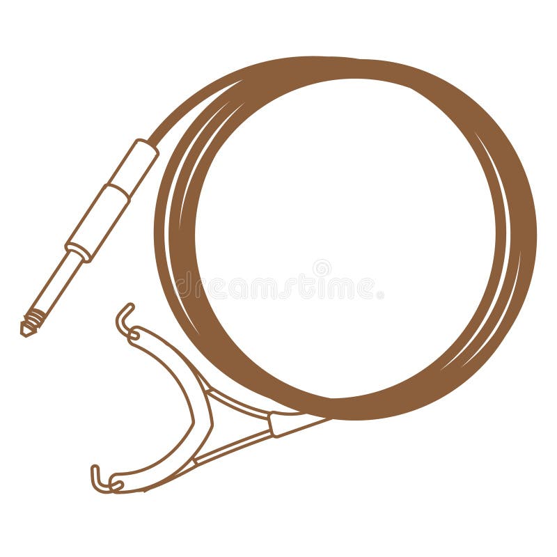 Clip Cord Icon. Tattoo Accessory Stock Illustration Illustration of