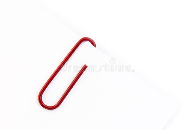 Clip de papel rojo foto de archivo. Imagen de macro, mensaje 50681582