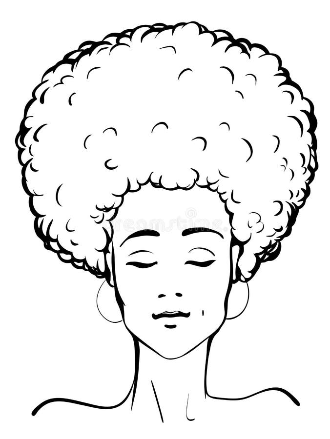 Clipart da senhora do Afro