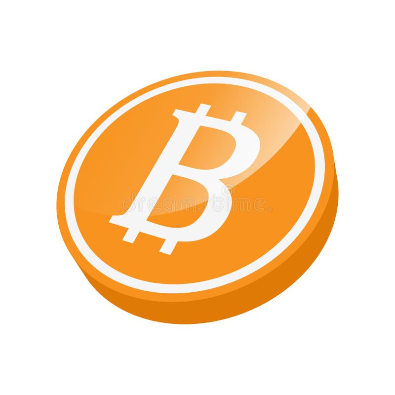 Clipart de la muestra de Bitcoin en blanco anaranjado ilustración del vector Clipart de la muestra de Bitcoin en blanco anaranjado ilustración del vector