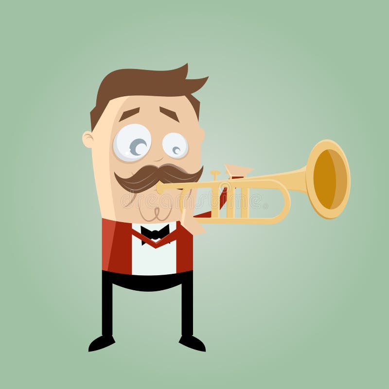 Clipart de trompettiste illustration de vecteur Clipart de trompettiste illustration de vecteur