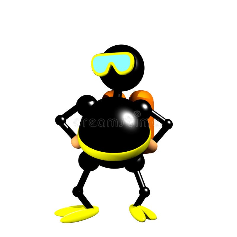 Clipart do mergulhador do mergulhador ilustração royalty free Clipart do mergulhador do mergulhador ilustração royalty free