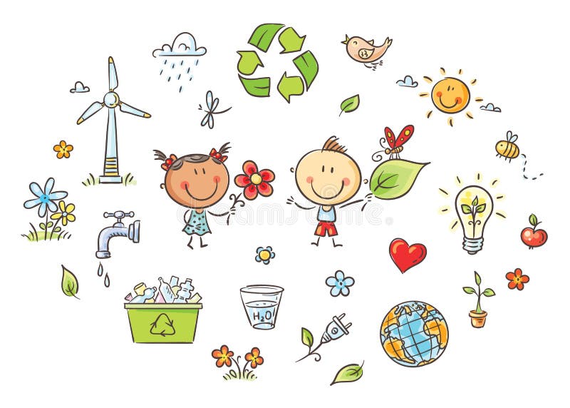 Clipart Ekologiczna Energia Ekologiczna Dzieci Zestaw Ilustracja Wektor -  Ilustracja złożonej z aktywny, grafika: 221804623
