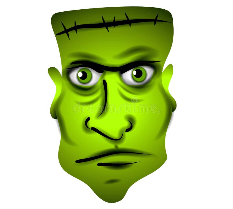 Clipart (images graphiques) de visage de Frankenstein illustration libre de droits