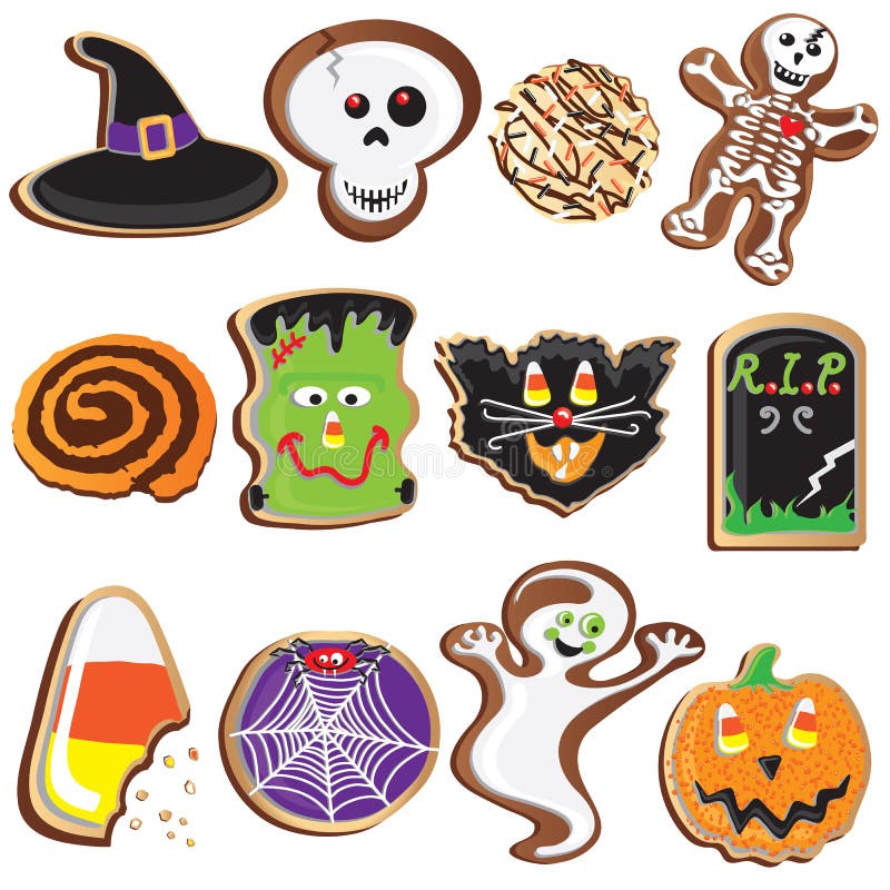 Clipart μπισκότα χαριτωμένες απ&omicro διανυσματική απεικόνιση