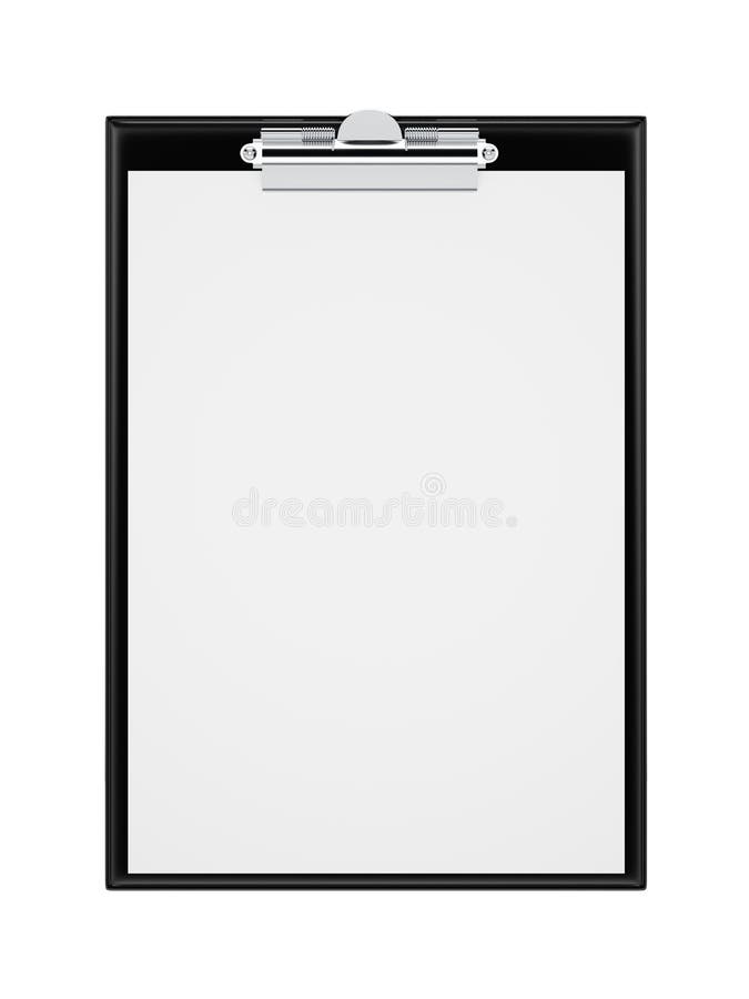 Clipboard with Blank Sheets Stock Illustration Illustration of page