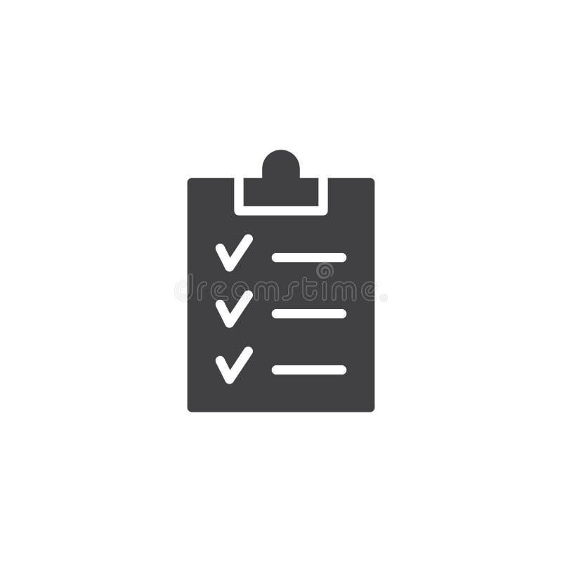 Clipboard Checklist vector icon stock illustration