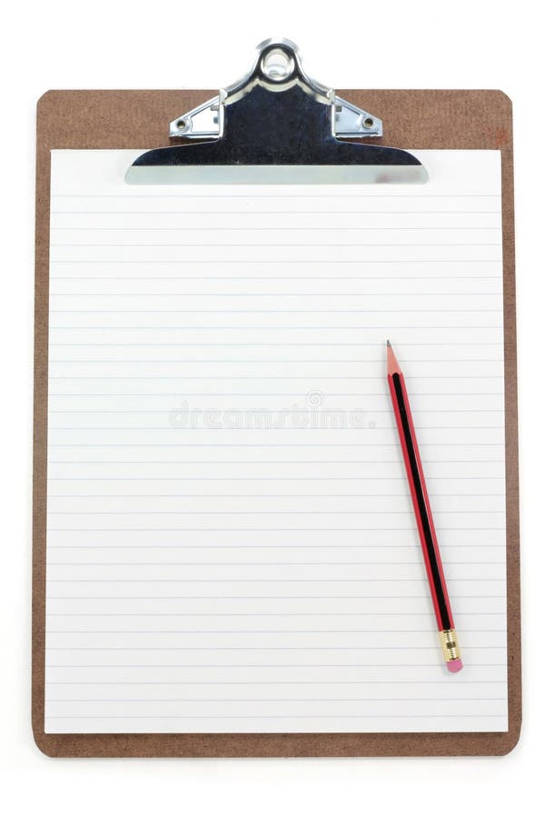 Clipboard And Lined Paper Royalty Free Stock Photo Image 1708195