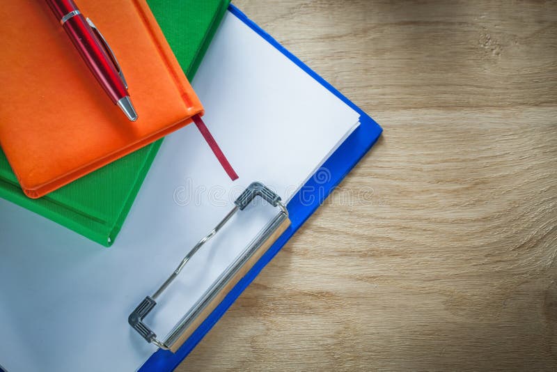 Notepad, Pen and Clipboard stock photo. Image of paper 5383804