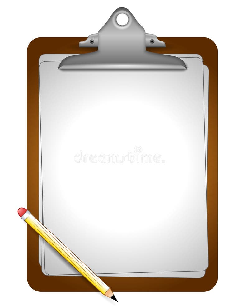 Clipboard Pencil Clip Art Stock Illustrations 560 Clipboard Pencil
