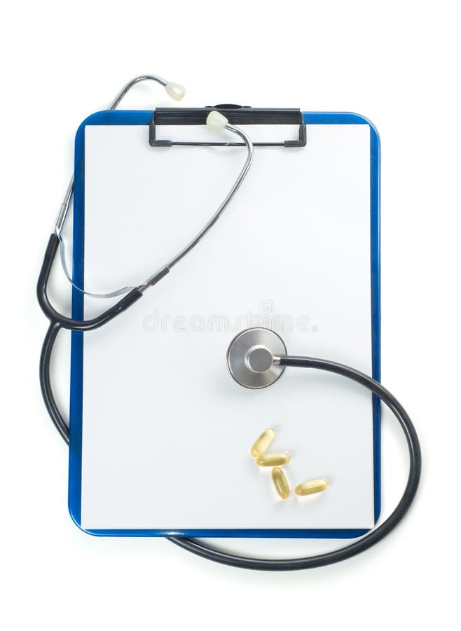 Clipboard with stethoscope stock photo. Image of doctor 4759438