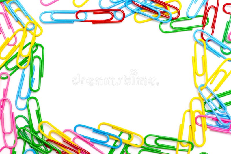 Clipe de papel colorido foto de stock. Imagem de amarelo 34854306