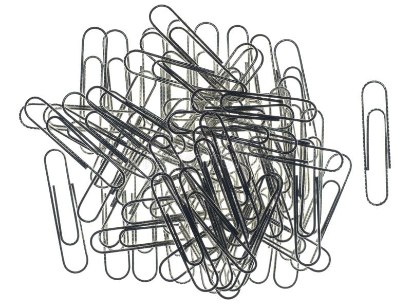Clipes de papel imagem de stock. Imagem de metal, macro 39061417