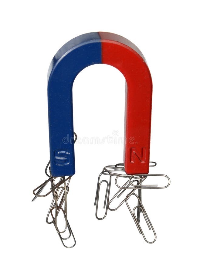 Clips del imán y de papel imagen de archivo. Imagen de fondo 89152593