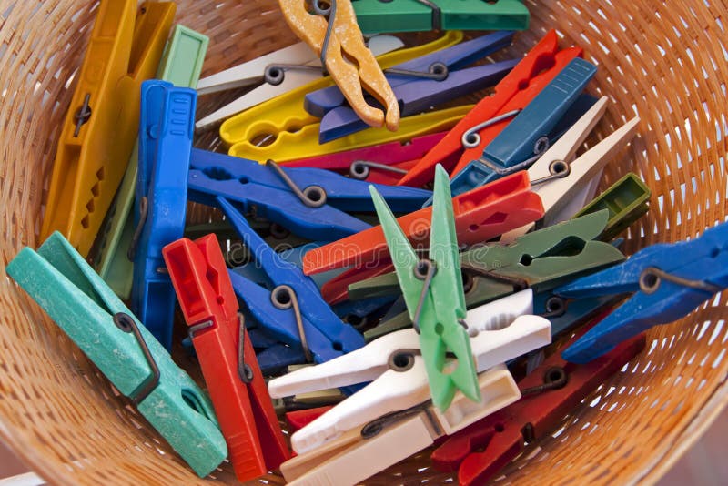 Clips for the Laundry stock image. Image of objects, aundry 47370235