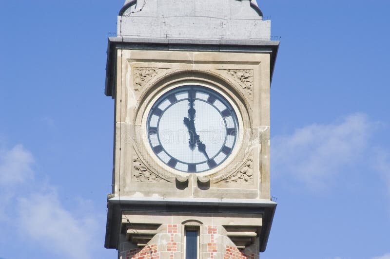 Clock above train station in Ghent, Belgium
