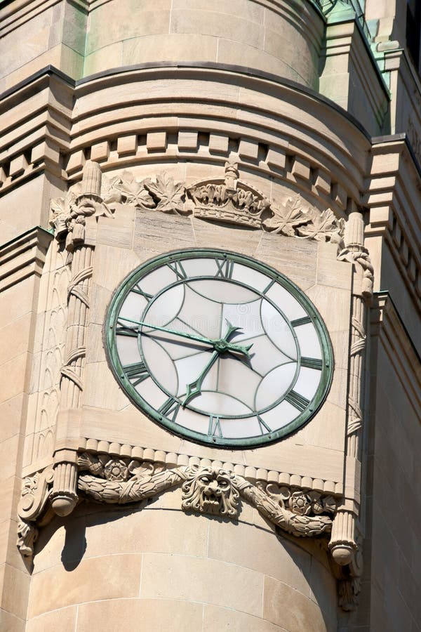 Clock of Canadian Central Post Office in Ottawa Stock Image Image of