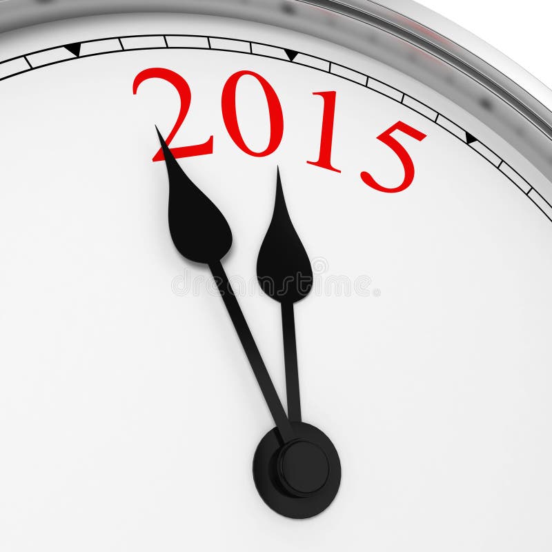 2015 on a clock