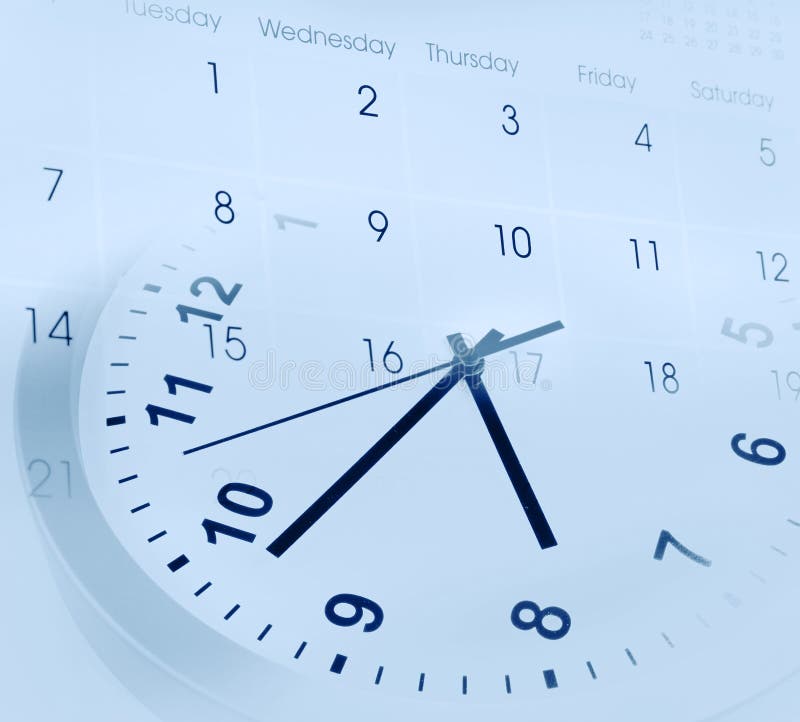 Clock and calendar stock image Image of punctual management 167086873