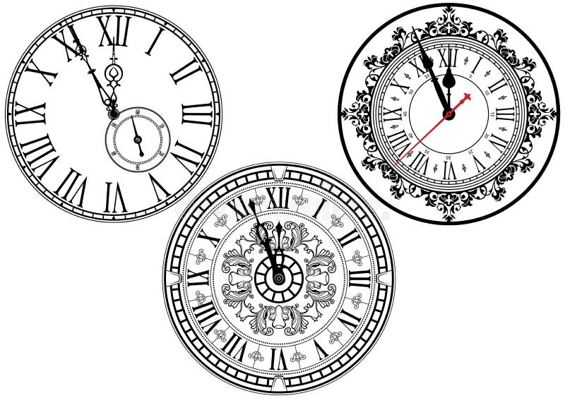 Clock Face Collection stock vector. Illustration of design 102749993