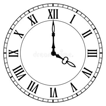 Clock Face Numbers Clipart Stock Illustrations – 73 Clock Face Numbers ...