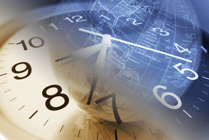 Clock and Globe royalty free stock photos Clock and Globe royalty free stock photos