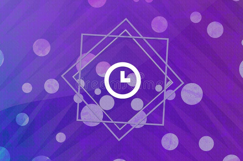 Purple clock icon stock illustration. Illustration of clock 34020083