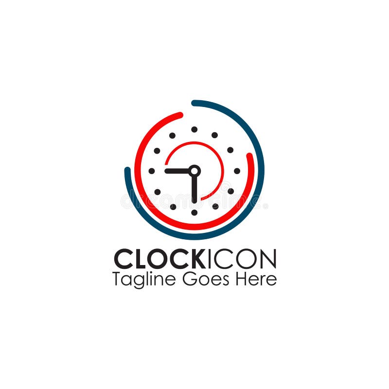 Clock Icon Logo Design Vector Template Stock Vector Illustration of