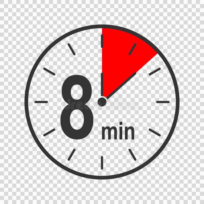 Clock icon with 15 minute time interval. Quarter of hour. Countdown