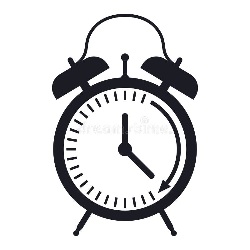 Clock icon, clock symbol, clock logo, app, UI. EPS 8 flat vector isolated  on background. Stock Vector