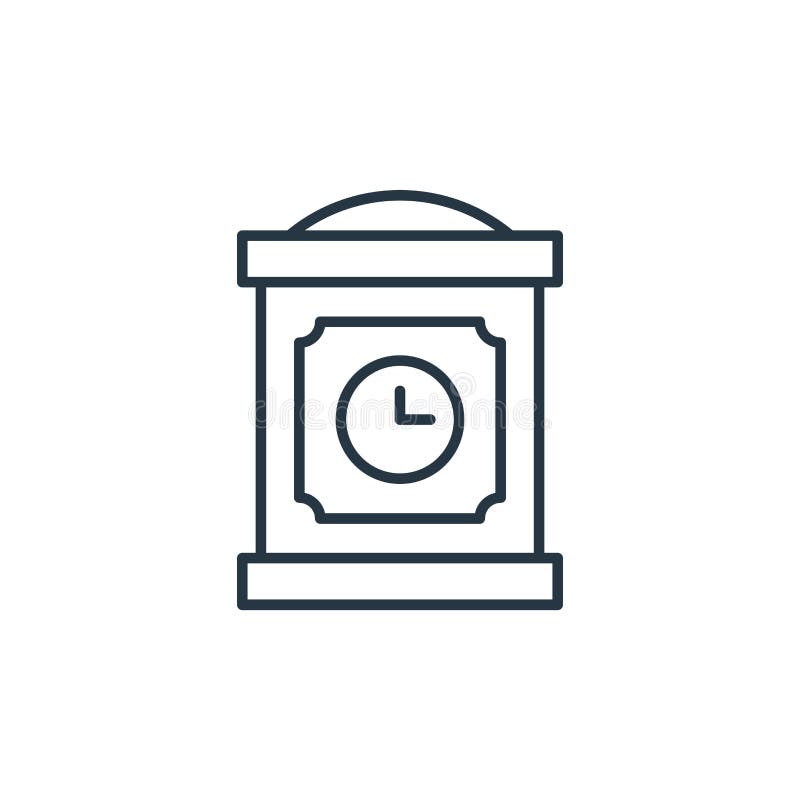 Clock Icon Vector From Antique Concept Thin Line Illustration Of Clock