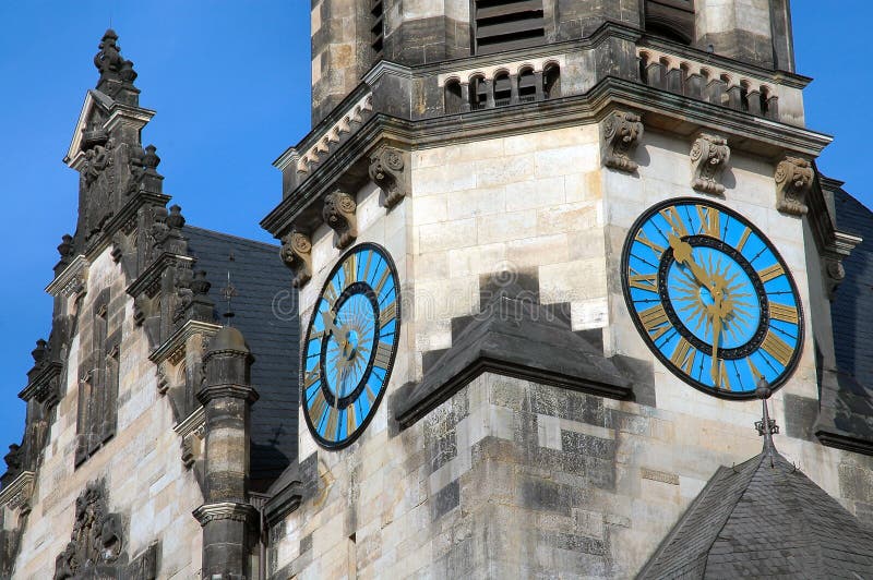 Clock in Leipzig, Germany stock image. Image of clock, travel 639967