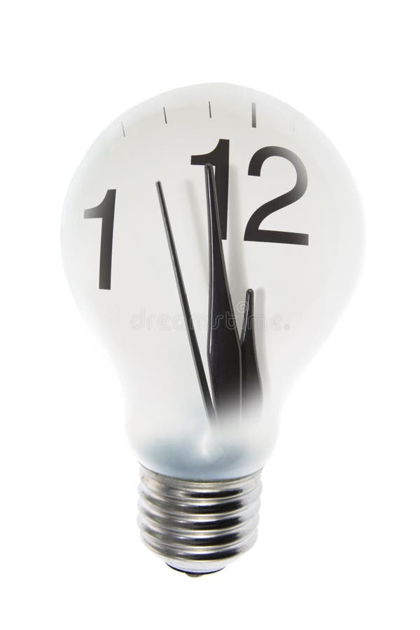 Clock and Light Bulb stock photo. Image of appointment - 6888036