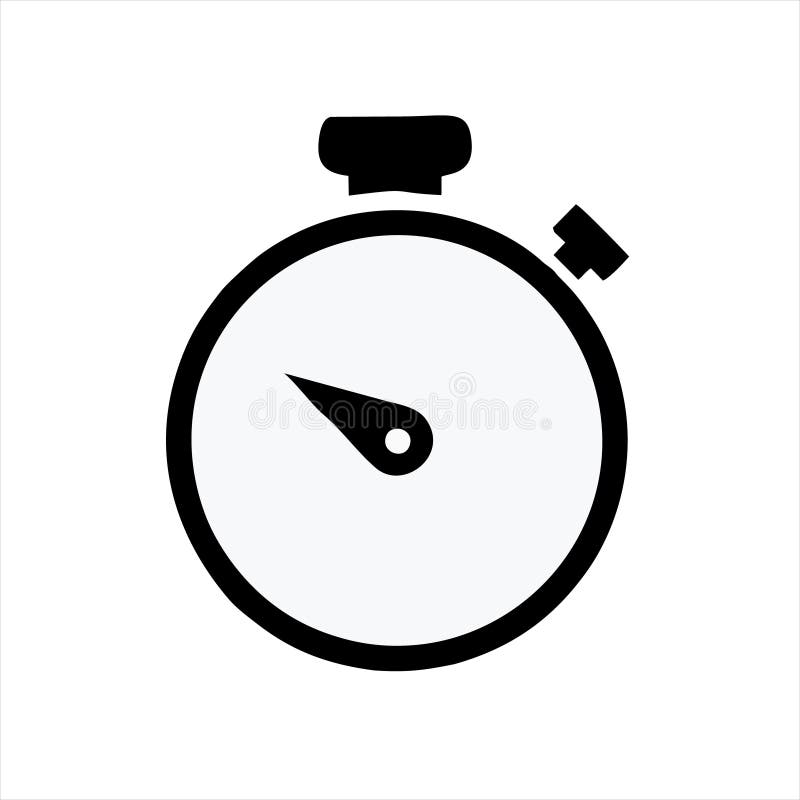Clock Logo Icon Isolated Watch Object Time Office Symbol Clock Flat Icon Stock Vector Illustration Of Black Hourglass