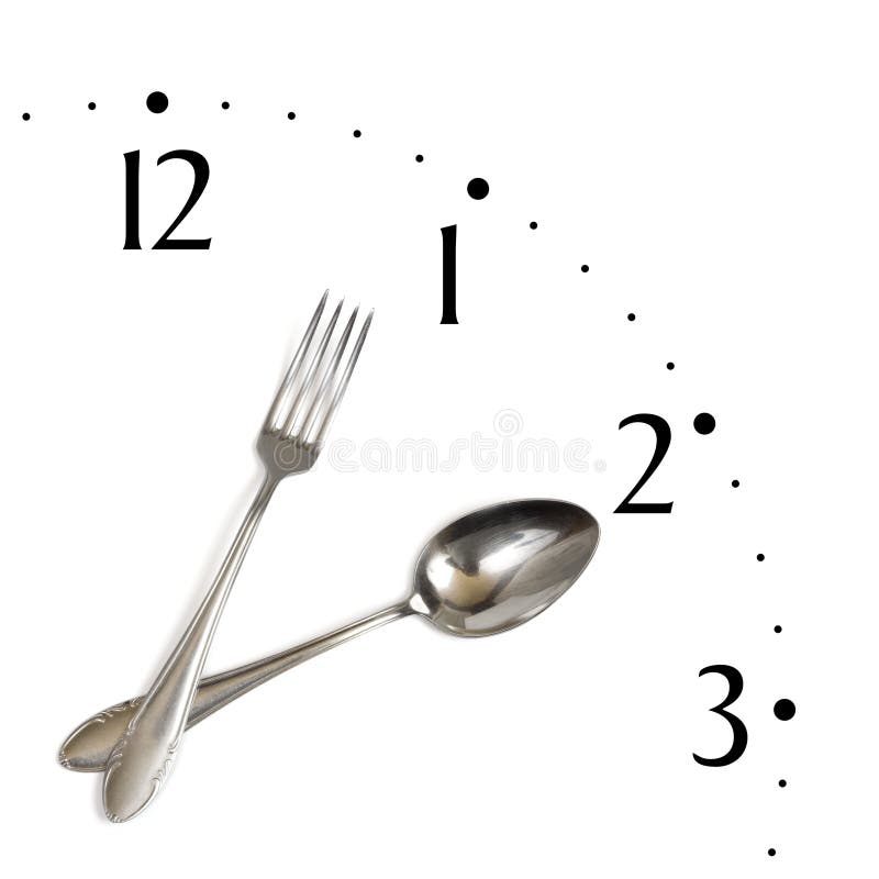 Clock made of spoon and fork