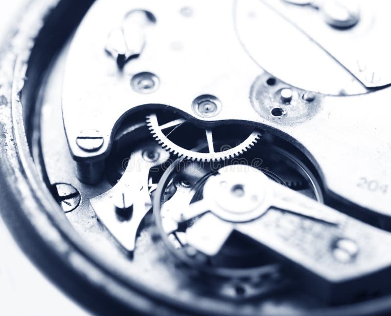 Clock mechanism royalty free stock photography