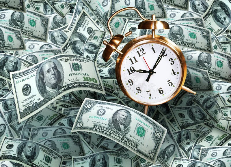 Clock on money