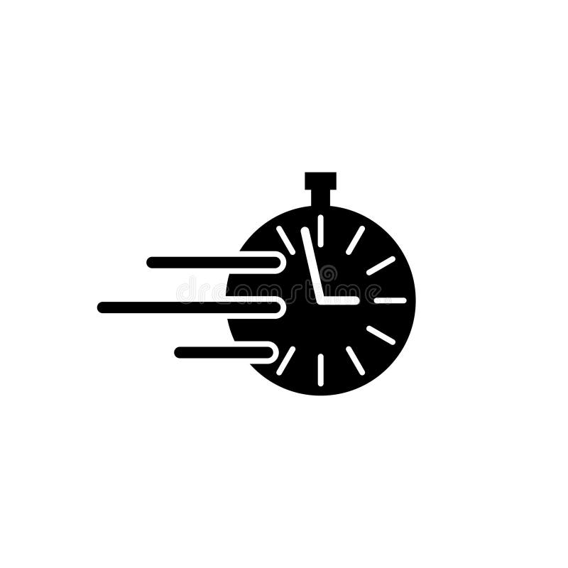 Clock Movement Icon. Time Clock. Fast Delivery Concept. Deadline