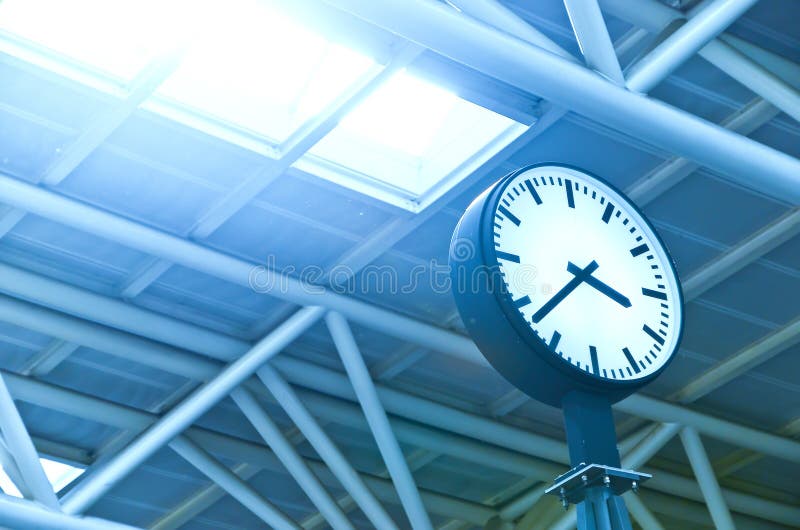 Clock in the Office Building Stock Photo Image of alert, hour 53333086
